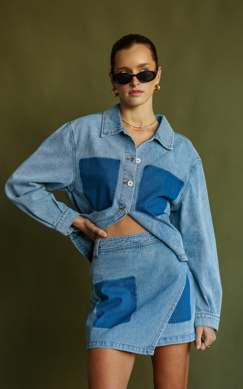 Dee Denim Shirt Denim Blue