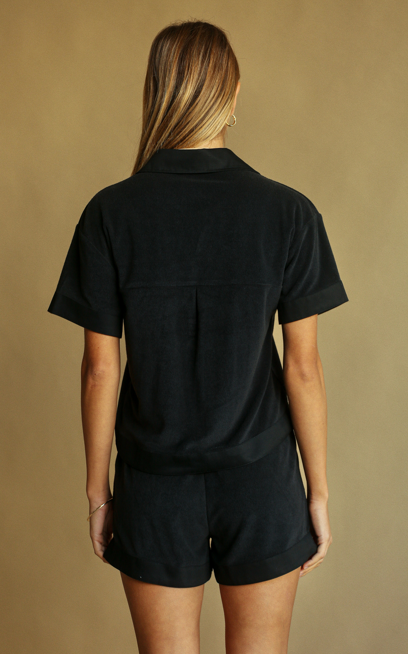 Terry Riviera Shirt Set Noir