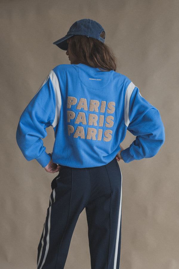 Paris Love Sweatshirt Blue