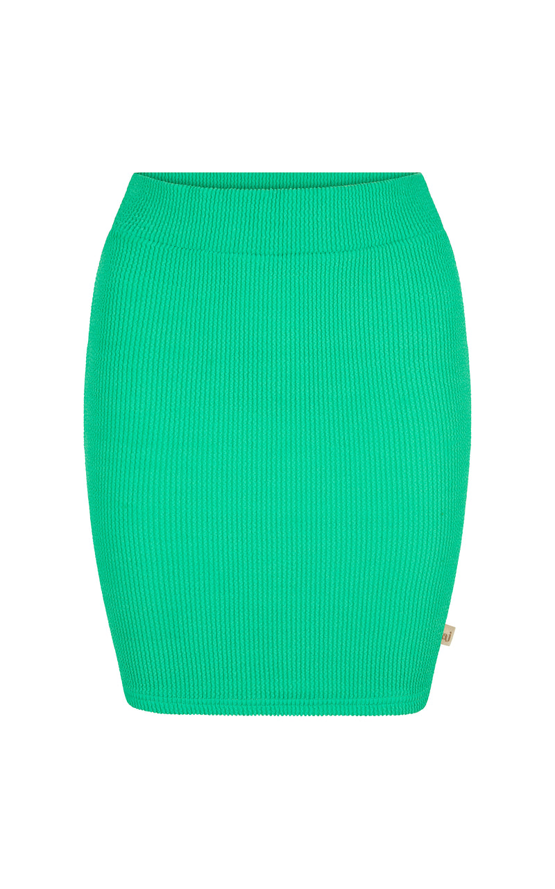 Wave Crinkle Skirt Tropical Green