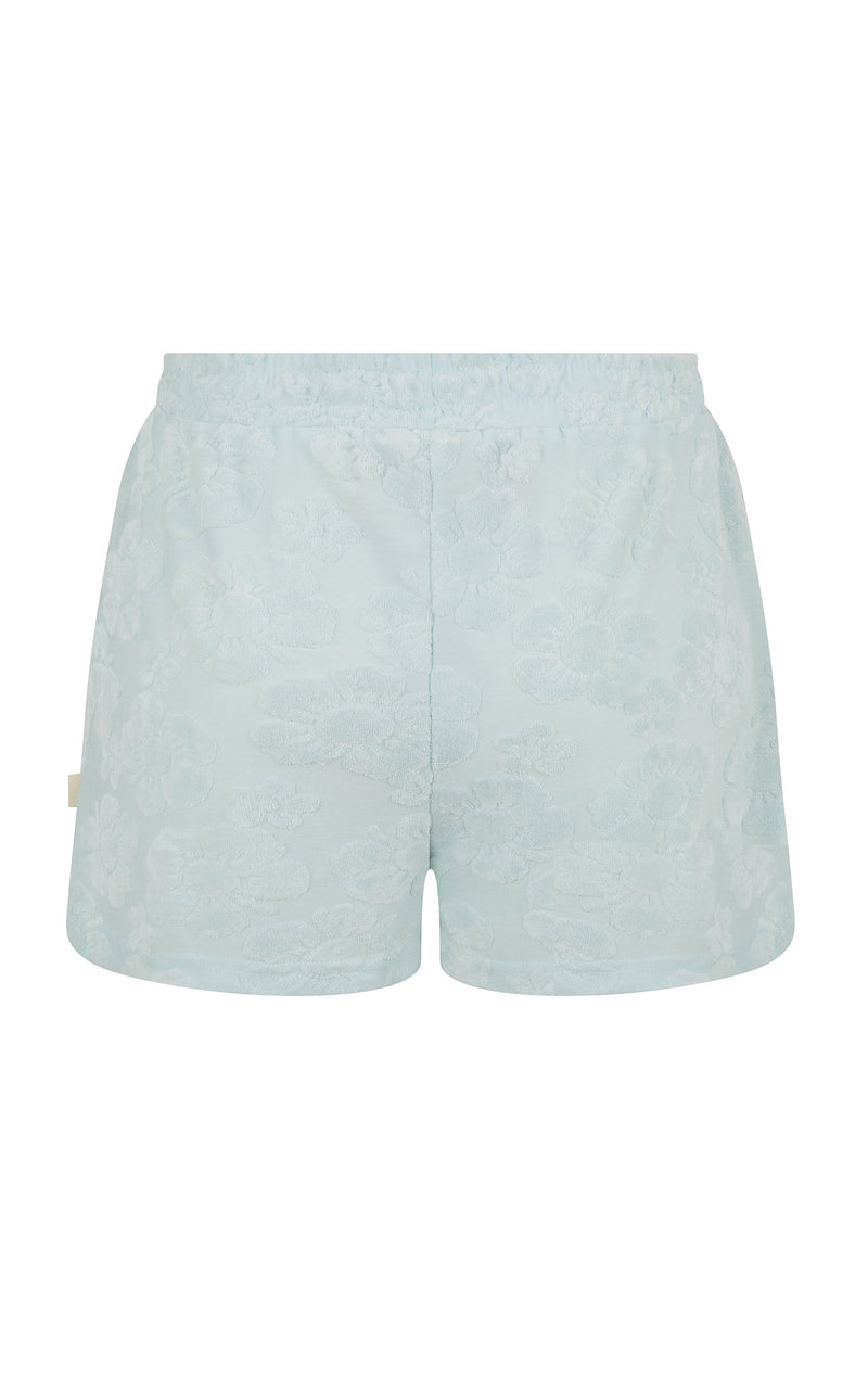 Terry Shirt Set Hibiscus Sky Blue