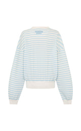 Waffle Sweater Blue Stripe