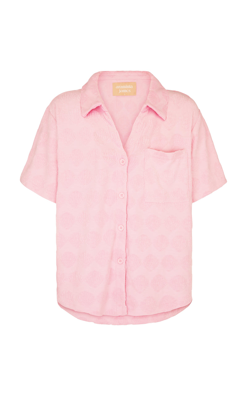 Seaside Terry Shirt Set Pink