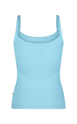 On The Go Rib Tank Pale Blue
