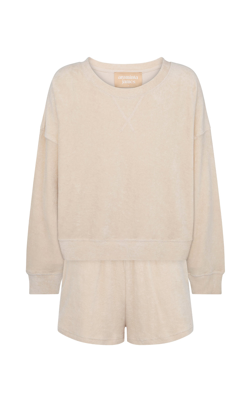 Organic Terry Sweatshirt Biscuit