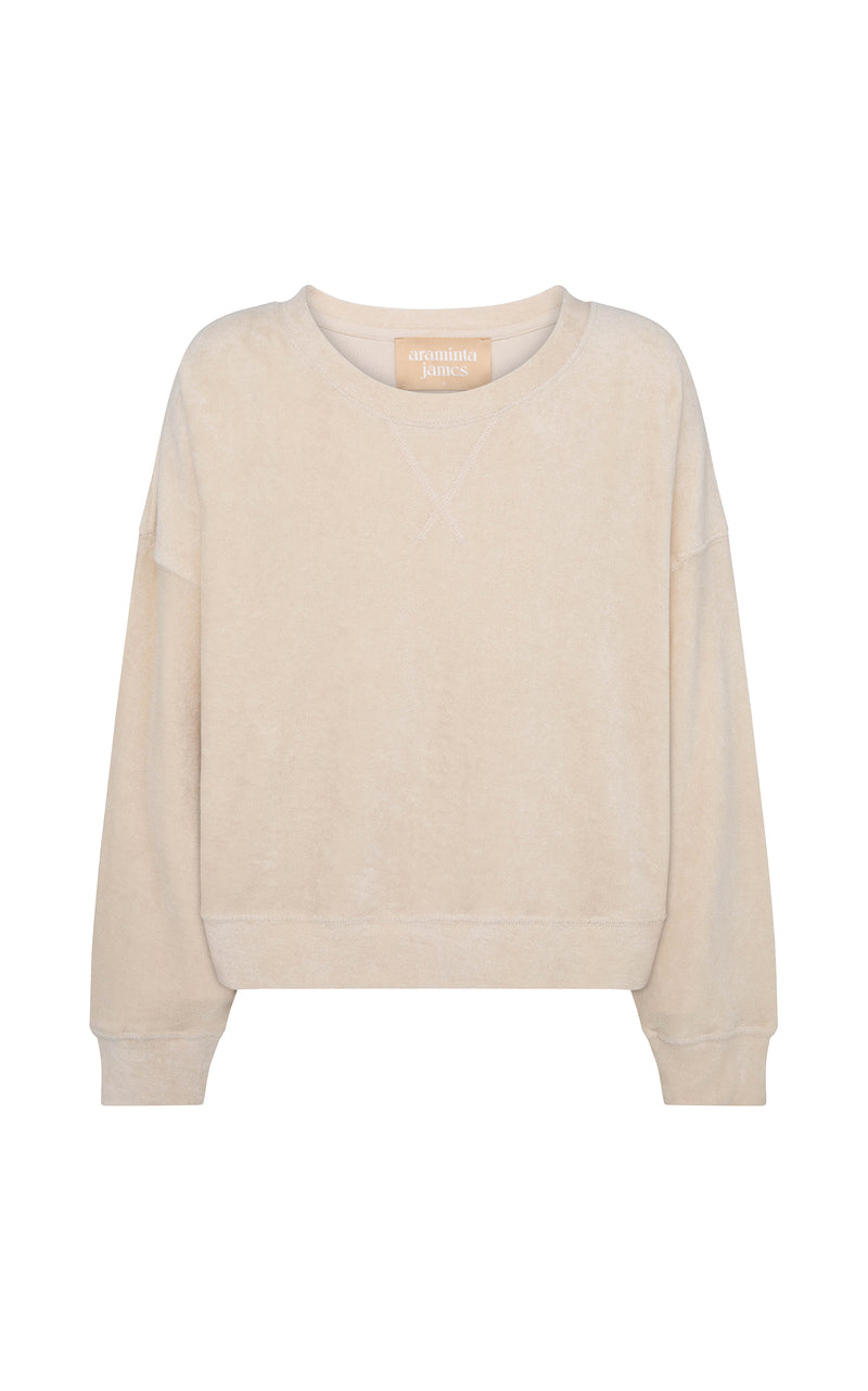 Organic Terry Sweatshirt Biscuit