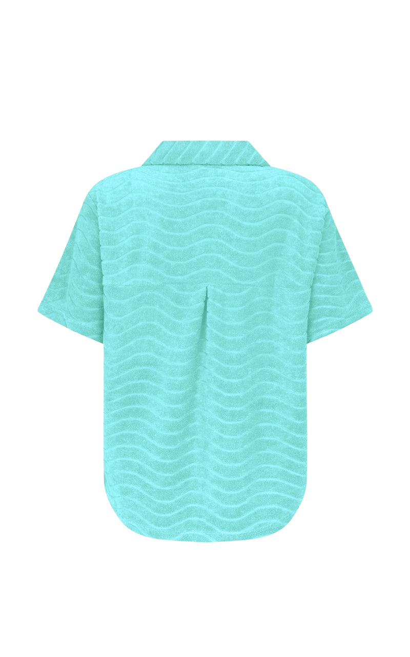 Wave Terry Shirt Set Baby Aqua