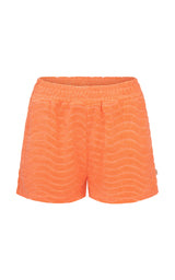 Wave Terry Shirt Set Papaya