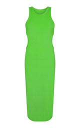 Ibiza Terry Cutout Dress Light Apple