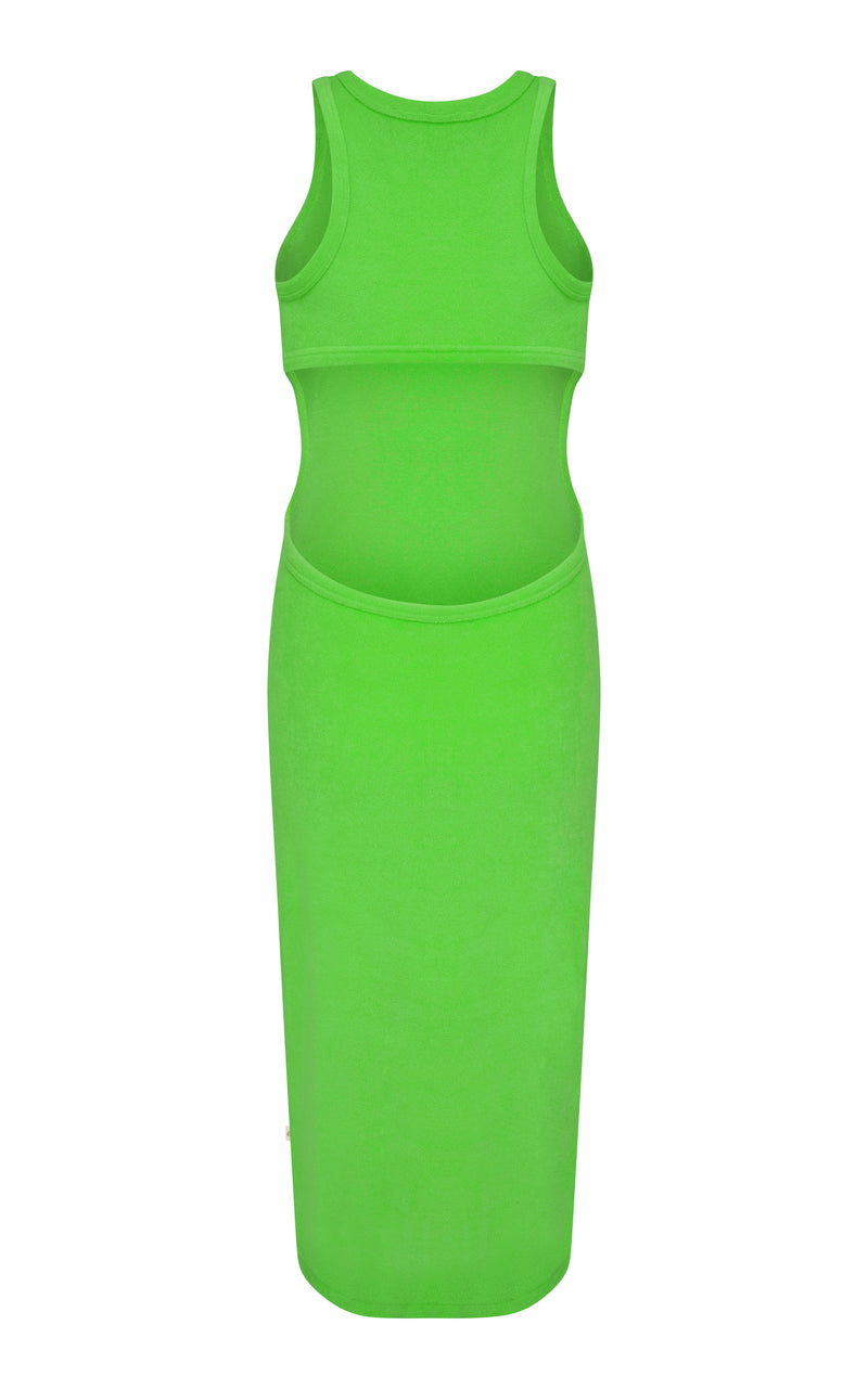 Ibiza Terry Cutout Dress Light Apple