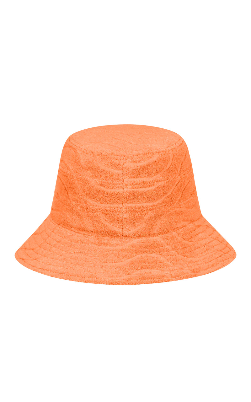 Wave Terry Bucket Hat Papaya