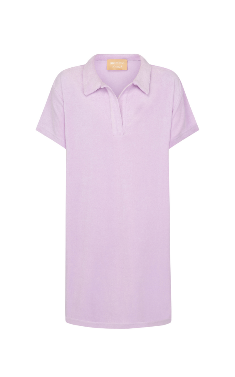 Terry Polo Dress Orchid