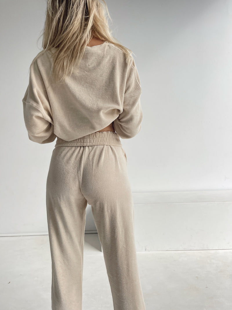 Organic Terry Sweatshirt Biscuit